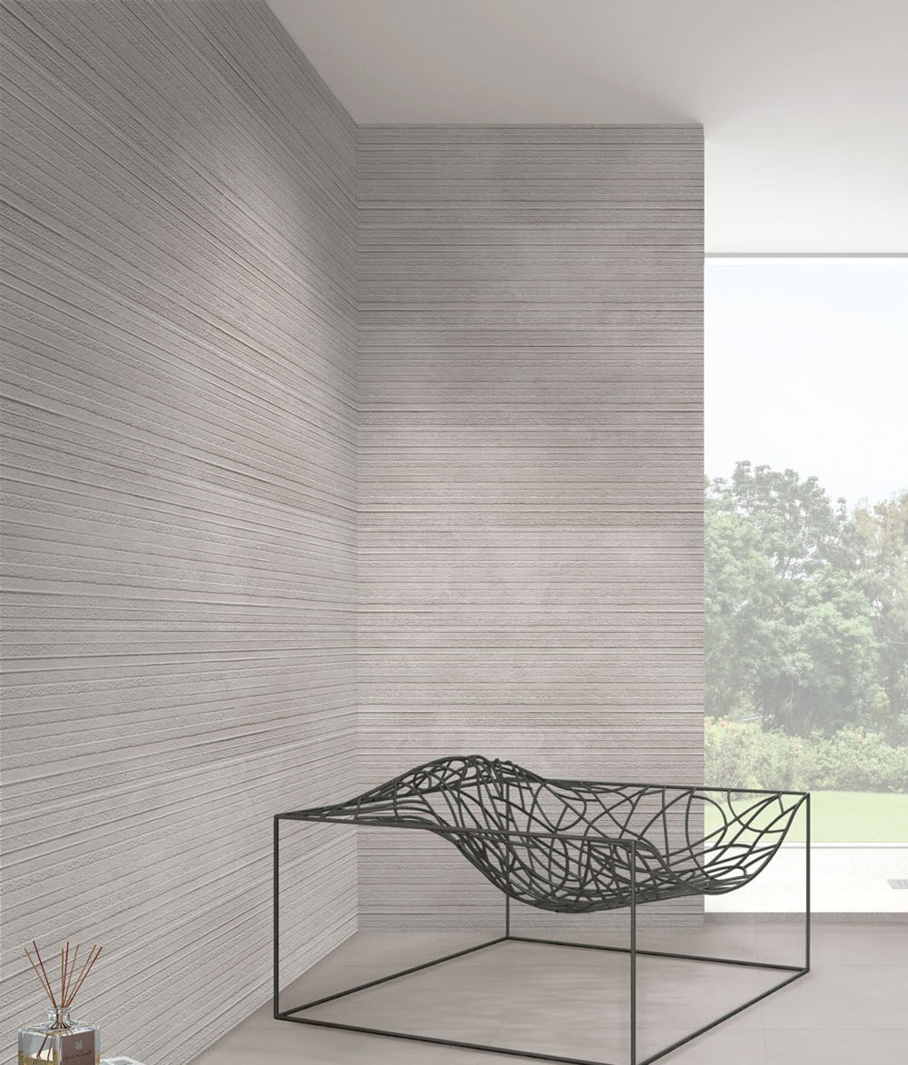 Regular Grey - Textured Tile 29 x 100cm, matt wall tile at Irwin Tiles