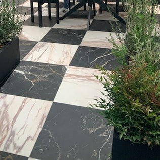 Reve Rose 30x30cm, matt porcelain tile for bathroom and other wet floors at Irwin Tiles, view 27