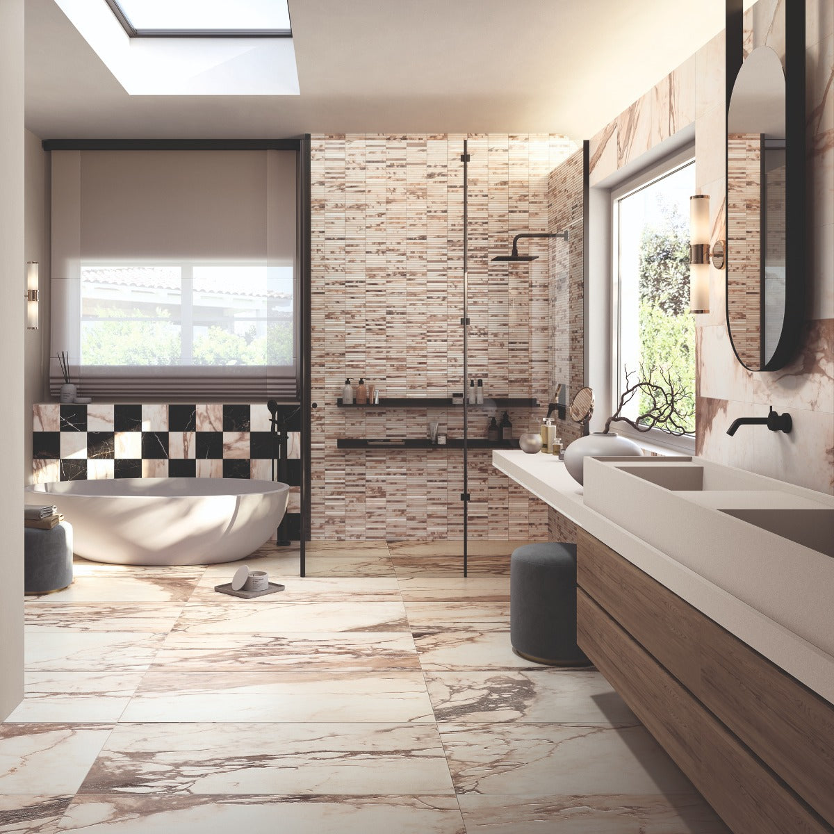 Reve Rose 30x30cm, porcelain tile sold by the box at Irwin Tiles, view 23
