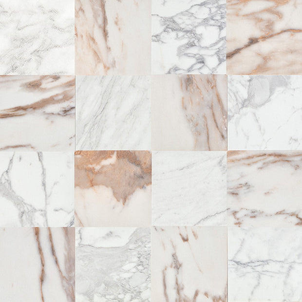 Reve Rose & Blanco Chequered 30x30cm, matt tile at Irwin Tiles