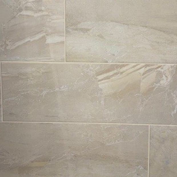 Rich Ivory 25x75cm, gloss tile at Irwin Tiles