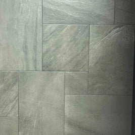 Riverstone Antracite Combination, grey matt tile at Irwin Tiles
