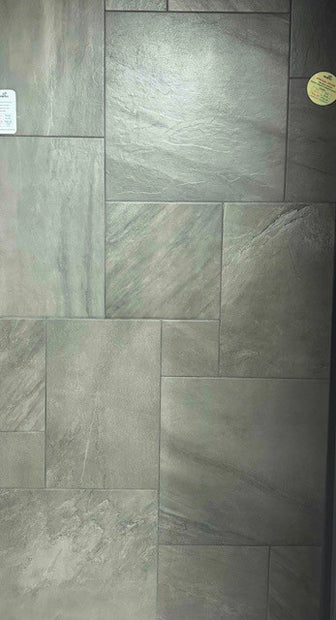 Riverstone Antracite Combination, grey matt tile at Irwin Tiles