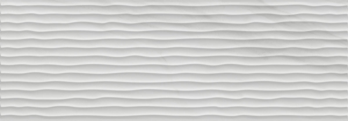 Marwol White Decor Glossy 30 x 90cm, tile for feature walls at Irwin Tiles