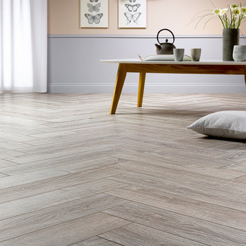 Sardinia Oak Herringbone Laminate 12mm All Over Water Resistant, laminate flooring for kitchens, hallways at Irwin Tiles