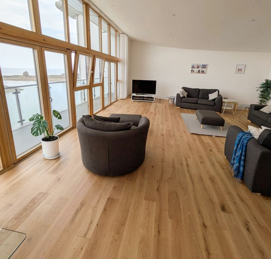 Alta Natural Plank 190mm, oiled engineered wood flooring for living rooms, bedrooms and hallways at Irwin Tiles
