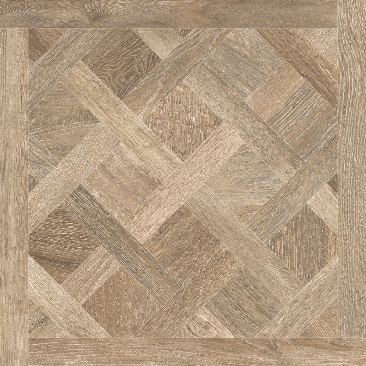 Shizen Ambra Cassettone 80x80cm, dark wood effect tile from Irwin Tiles, Co. Monaghan
