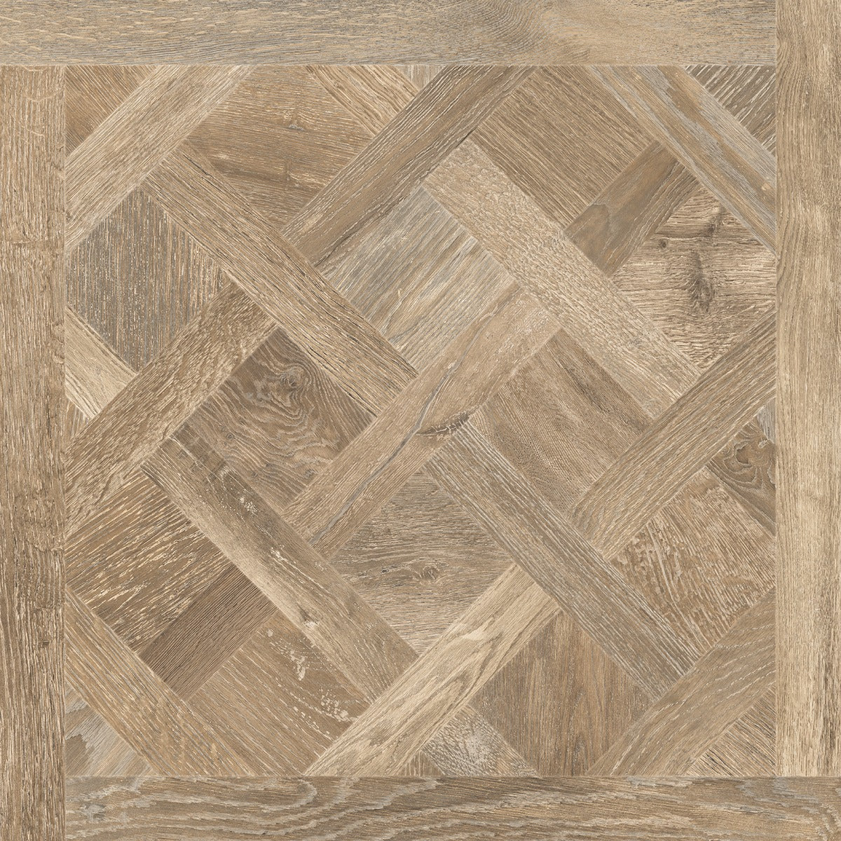 Shizen Ambra Cassettone 80x80cm, dark wood effect tile at Irwin Tiles