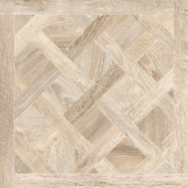 Shizen Miele Cassettone 80x80cm, light wood effect tile at Irwin Tiles