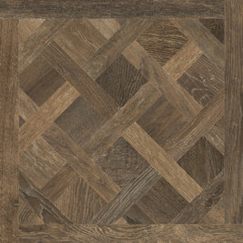 Shizen Torba Cassettone 80x80cm, dark wood effect tile at Irwin Tiles
