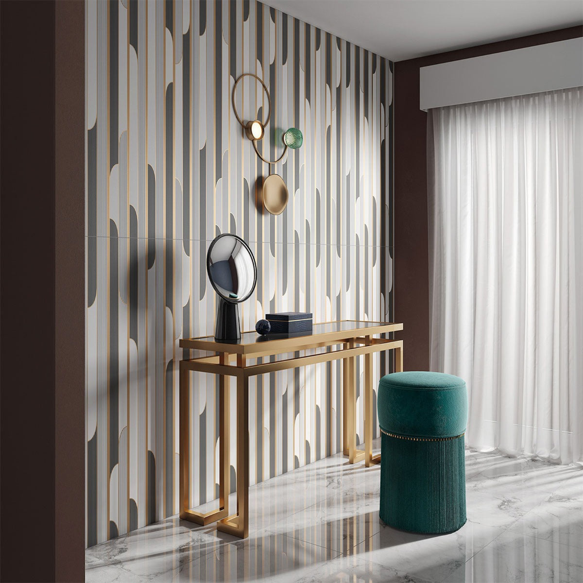 ShoWall Art Deco, multi-colour wall tile at Irwin Tiles