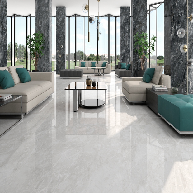 Silke Blanco 60 x 60cm, porcelain tile at Irwin Tiles