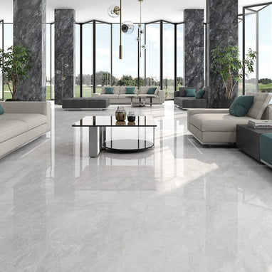 Silke Gris 90 x 90cm, gloss tile at Irwin Tiles