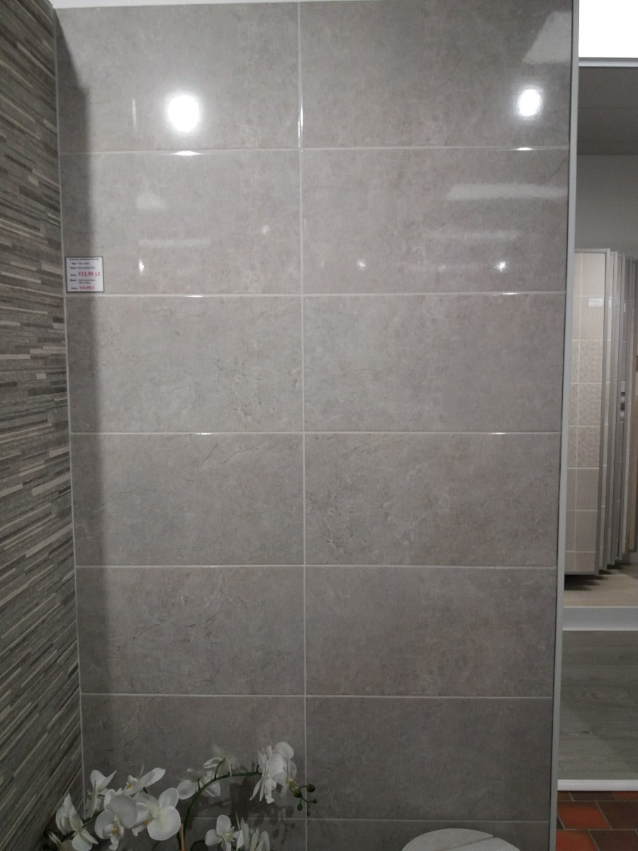 Skylar Grafito Brillo 30x60cm, ceramic wall tile at Irwin Tiles