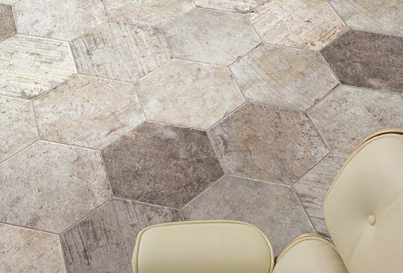 Soho Easagono 24 x 27.7cm, grey matt tile at Irwin Tiles