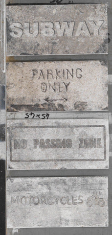 Soho Road Signs 10 x 20cm, grey matt tile at Irwin Tiles