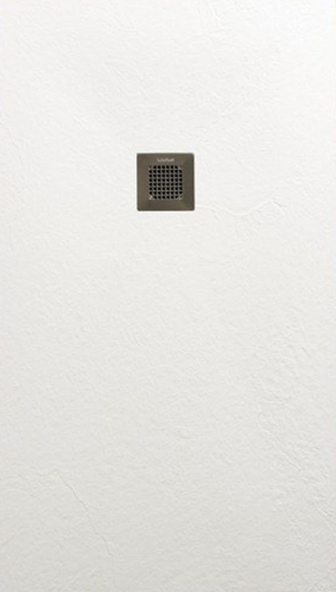 SolidSoft Rectangular White Flexible Shower Tray Square Drain, flexible shower tray at Irwin Tiles