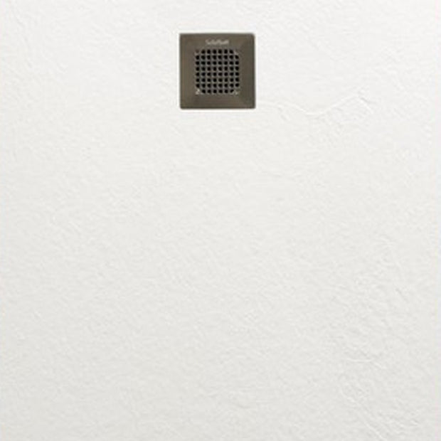 SolidSoft Rectangular White Flexible Shower Tray Square Drain, flexible shower tray at Irwin Tiles