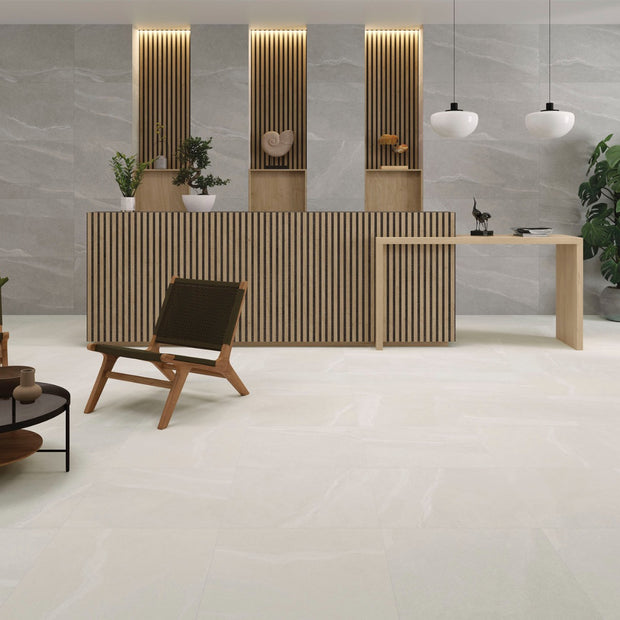 Austral Grey Glossy 59 x 119cm, porcelain tile at Irwin Tiles