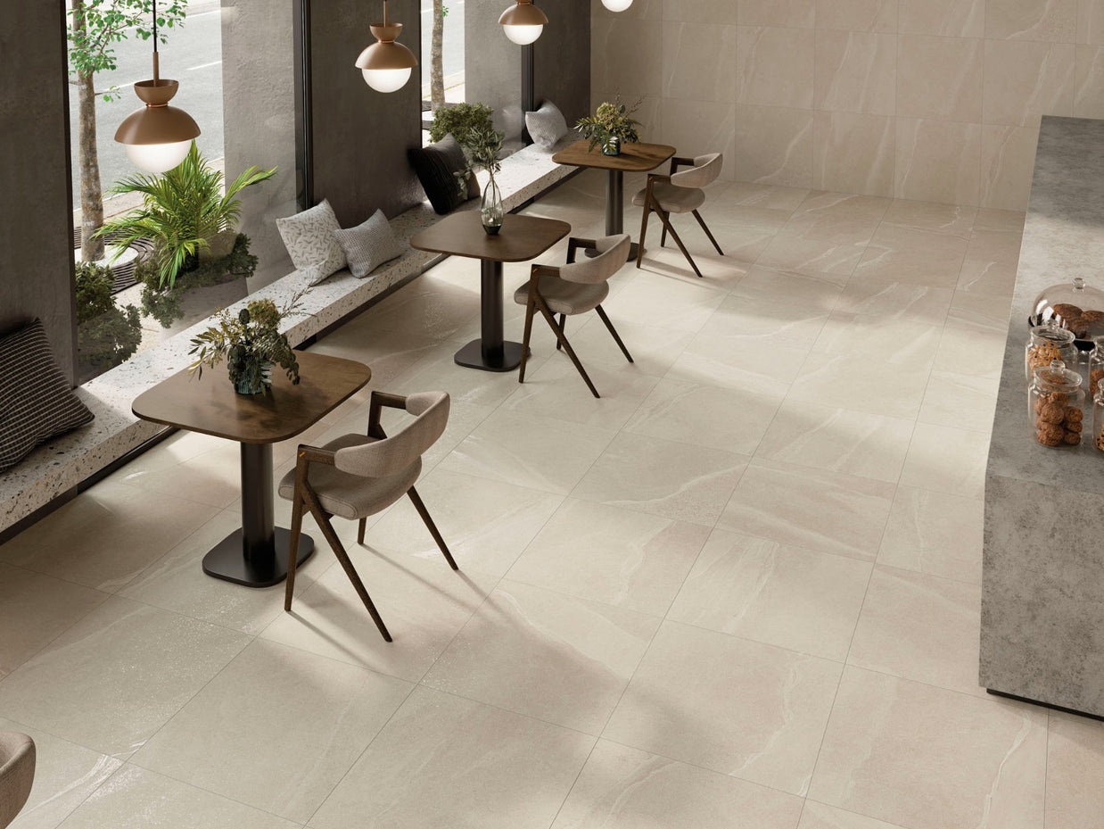Austral Ivory Matt 75 x 75cm, porcelain tile at Irwin Tiles