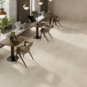 Austral Ivory Matt 75 x 75cm, porcelain tile at Irwin Tiles