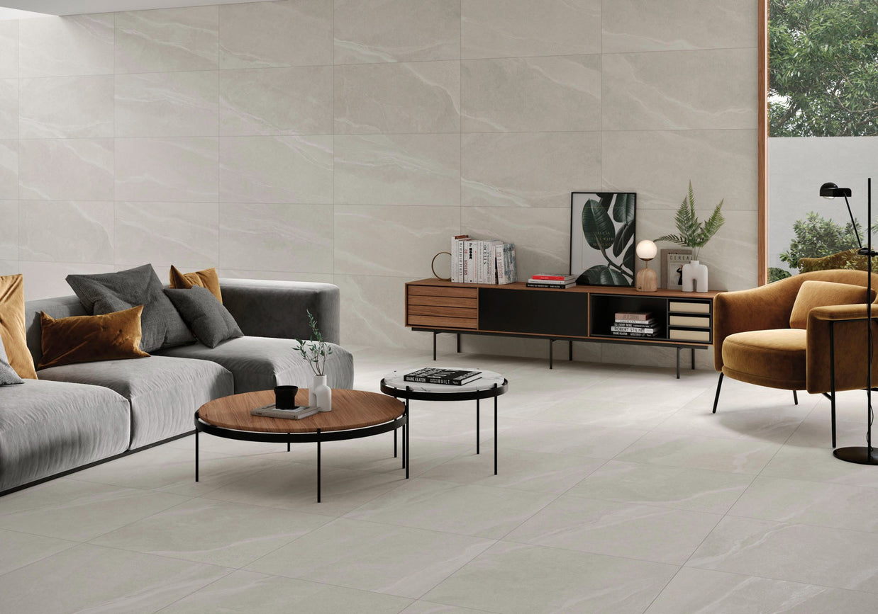 Austral Pearl Matt 75x75cm, porcelain tile at Irwin Tiles