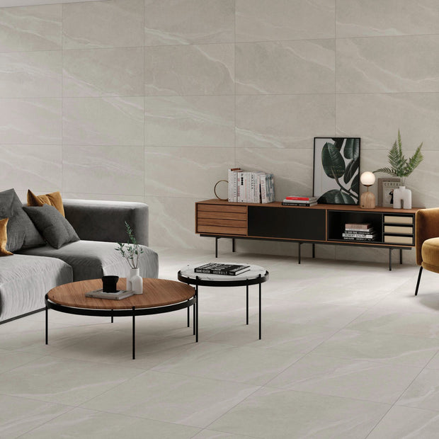 Austral Pearl Matt 75x75cm, porcelain tile at Irwin Tiles