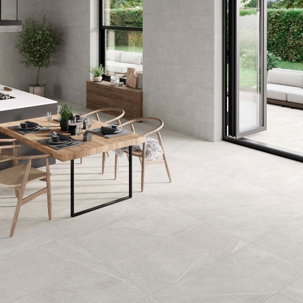 Bellevue White Light 30 x 60cm, matt ceramic tile for kitchens, bathrooms and hallways at Irwin Tiles
