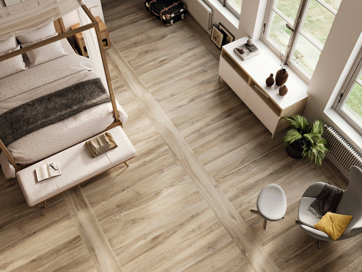 Blaze Natural 23 x 120cm, matt porcelain tile for kitchens, bathrooms and hallways at Irwin Tiles