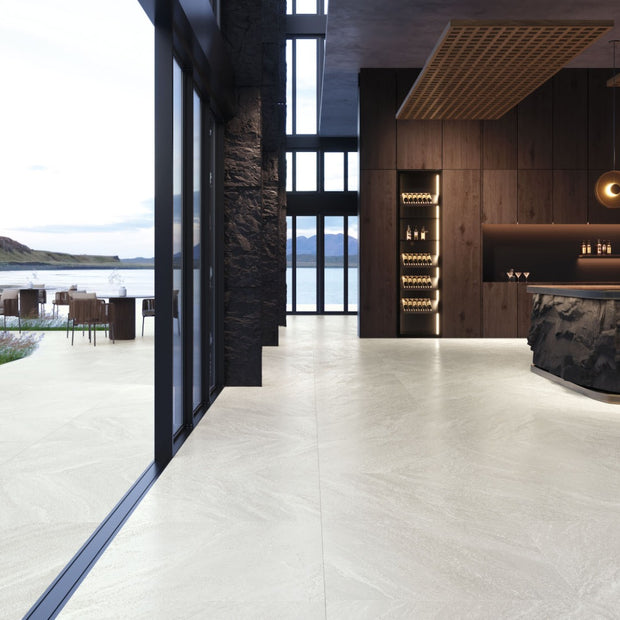 Strond Cloud 100 x 100cm, matt tile at Irwin Tiles