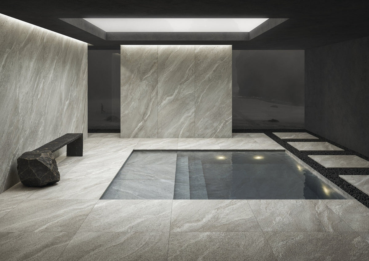 Strond Dolphin 100 x 100cm, matt tile at Irwin Tiles