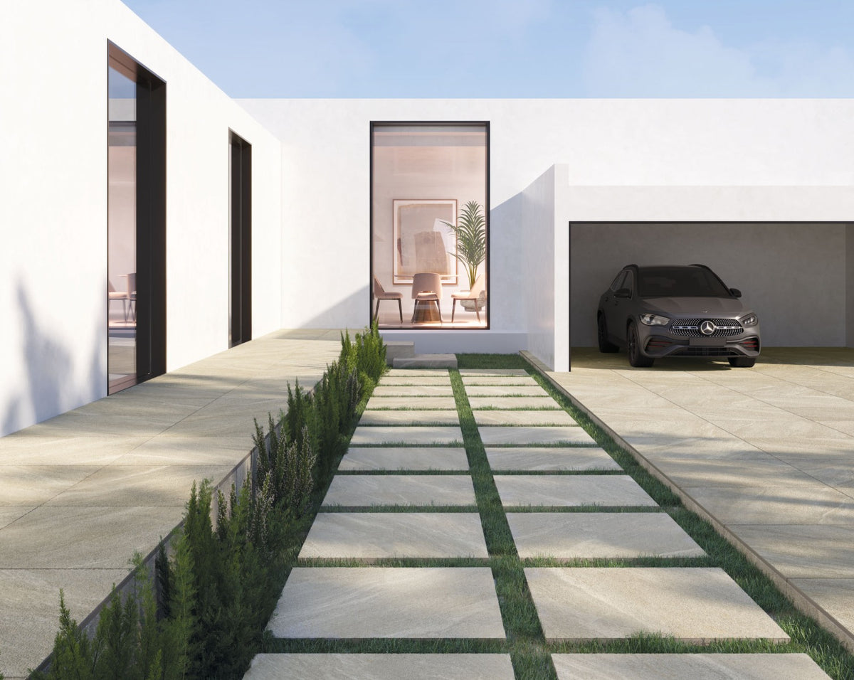 Strond Oat 100 x 100cm, matt tile at Irwin Tiles