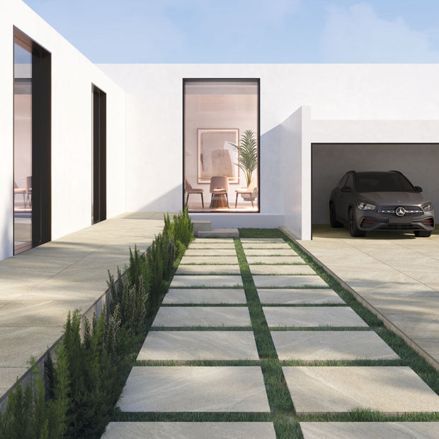 Strond Oat 100 x 100cm, matt tile at Irwin Tiles