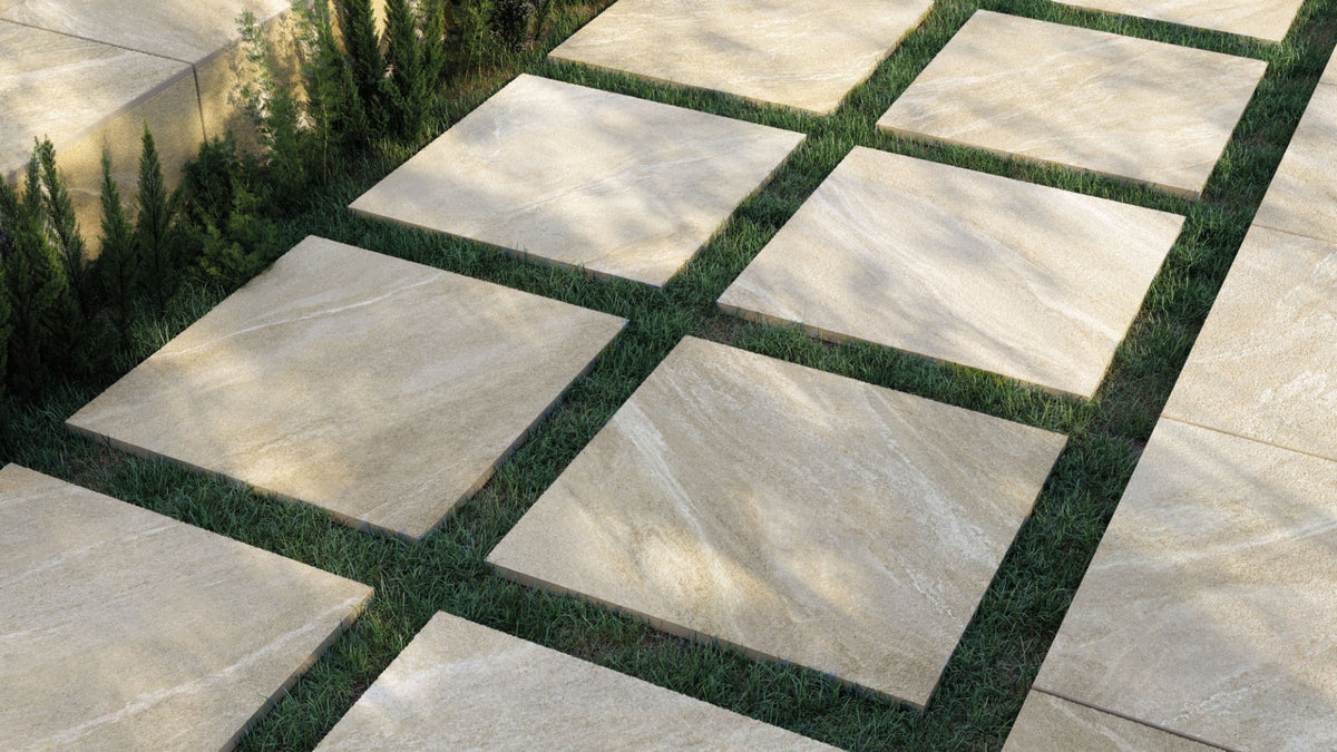 Strond Oat 100 x 100cm, porcelain tile at Irwin Tiles