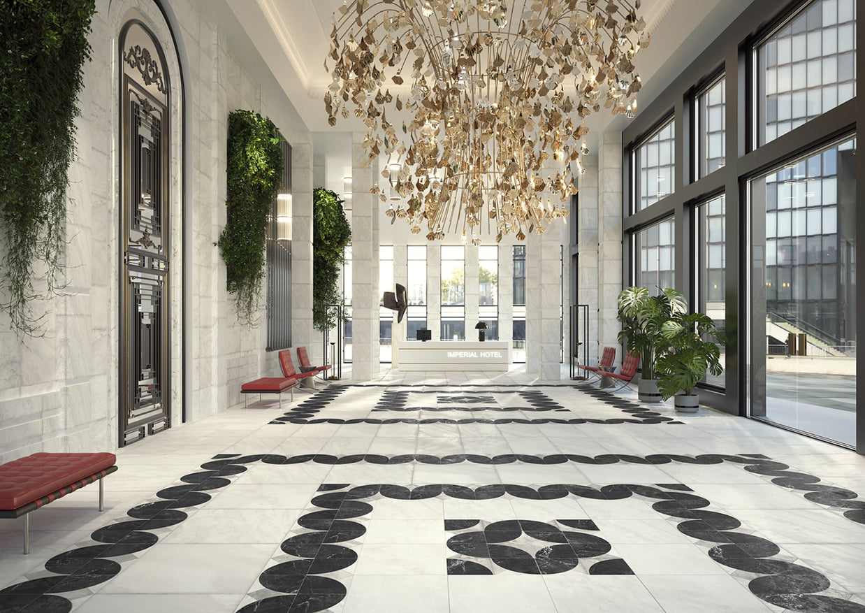 Marmi Imperiali Aurelia 30x30cm, white tile from Irwin Tiles, Co. Monaghan, view 12
