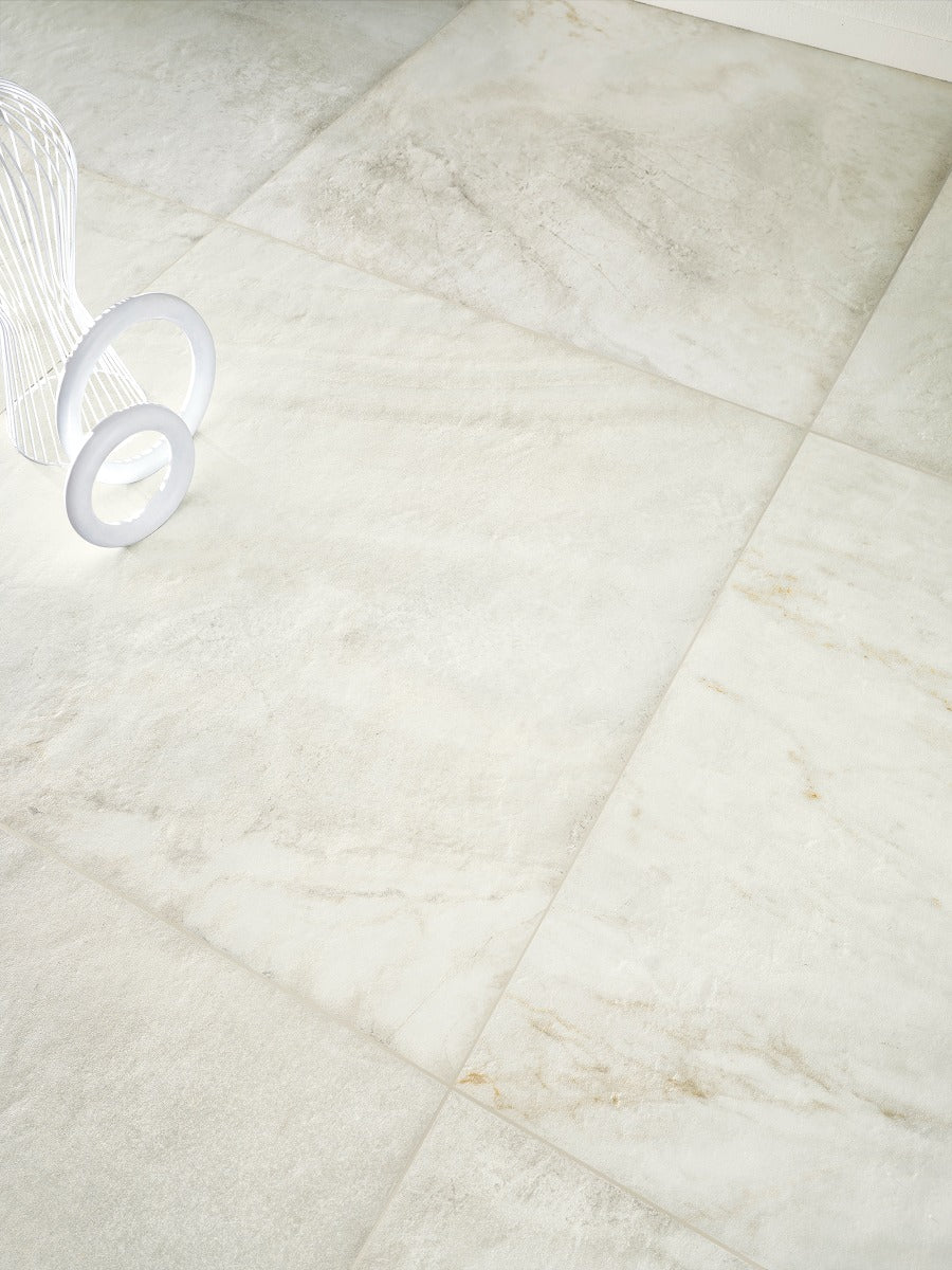 Marmi Imperiali Aurelia 30x30cm tile, white matt, at Irwin Tiles, view 14