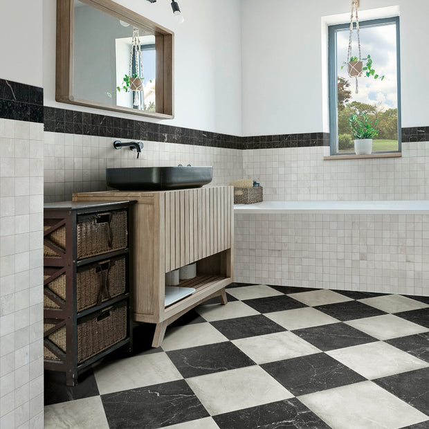 Marmi Imperiali Chequered 30x30cm, matt tile at Irwin Tiles