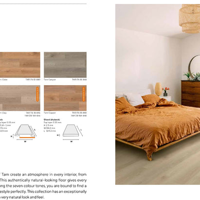 Tarn Clay Plank Rigid LVT luxury click vinyl flooring, at Irwin Tiles