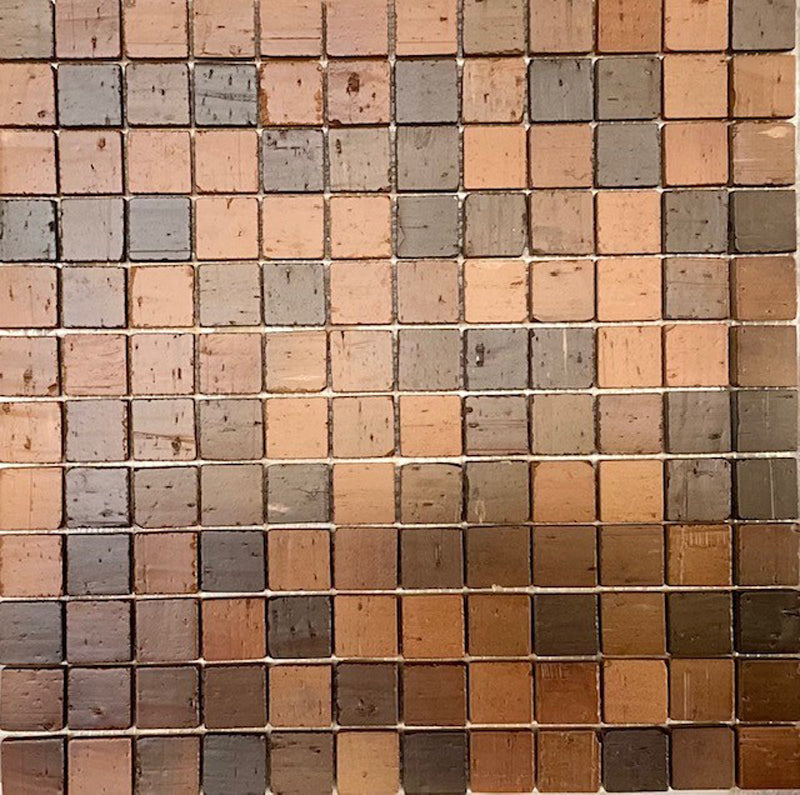 Terracotta Washed Stone Mosaic 30 x 30cm, tile at Irwin Tiles