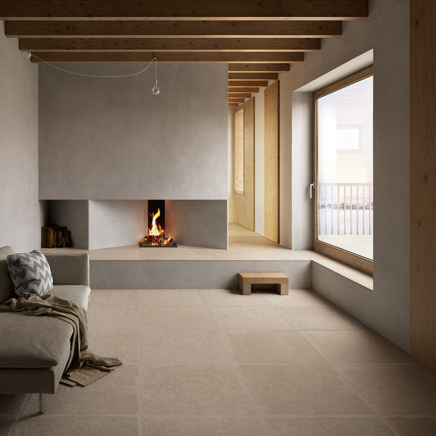The Court Taupe 80 x 80cm, porcelain tile at Irwin Tiles