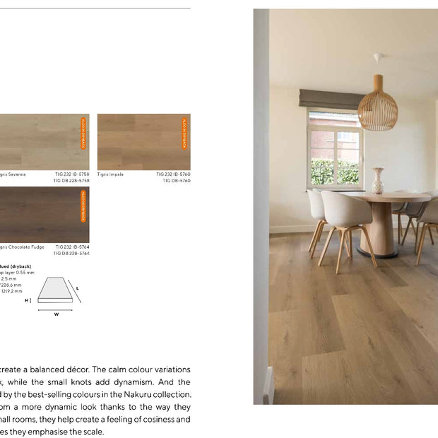 Tigris Chocolate Fudge Luxury Parquet Vinyl LVT, luxury click vinyl flooring for kitchens, hallways and living at Irwin Tiles