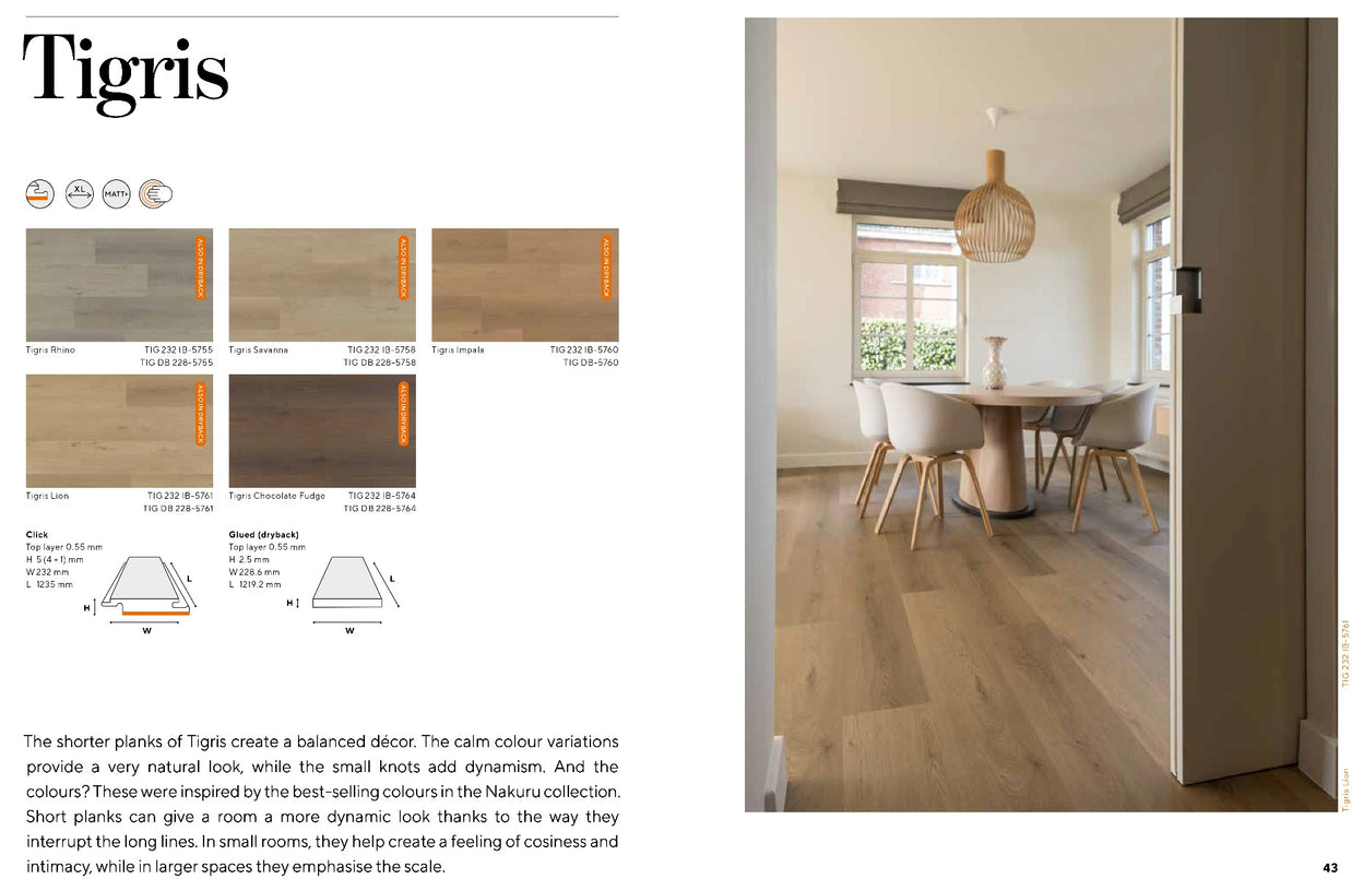 Tigris Lion Luxury Parquet Vinyl LVT, luxury click vinyl flooring for kitchens, hallways and living at Irwin Tiles, view 8
