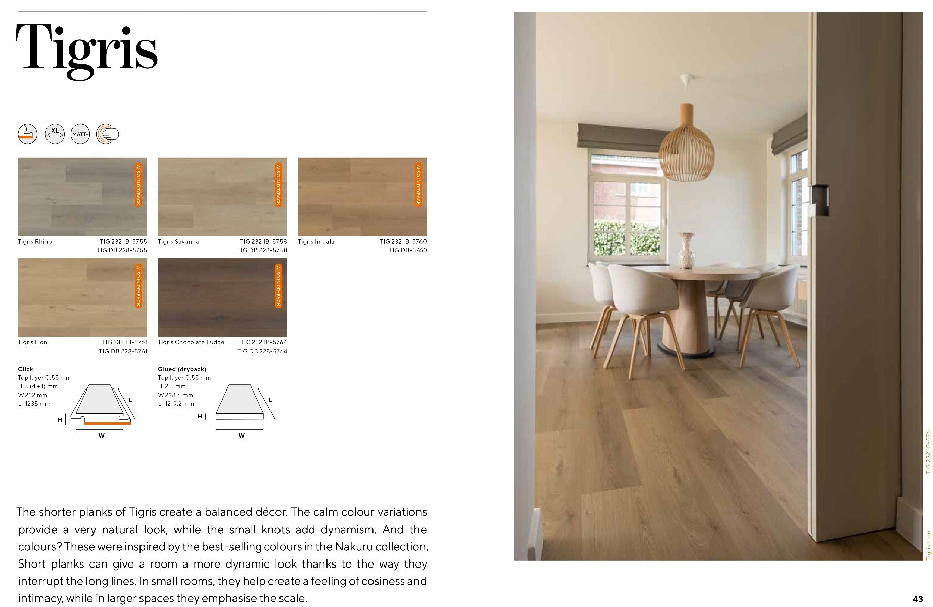 Tigris Lion Luxury Parquet Vinyl LVT, luxury click vinyl flooring for kitchens, hallways and living at Irwin Tiles, view 8