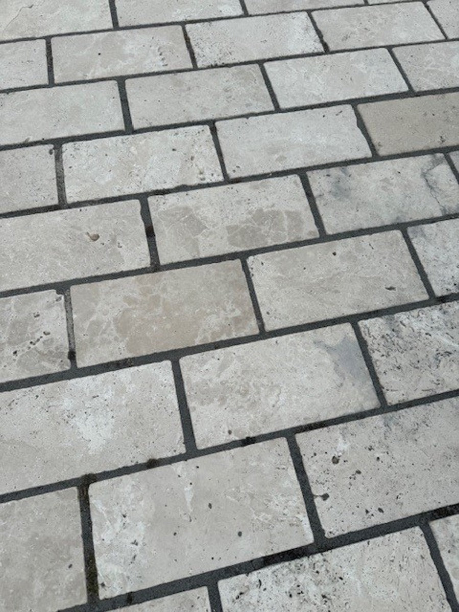 Tivoli Light Travertine Paver - Tumbled 15x30cm, paving at Irwin Tiles