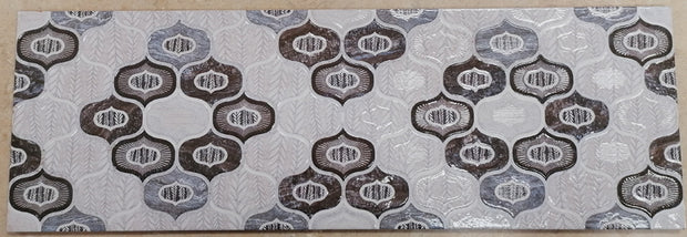 Toledo Gris Mixed Decor 60x20cm, tile at Irwin Tiles