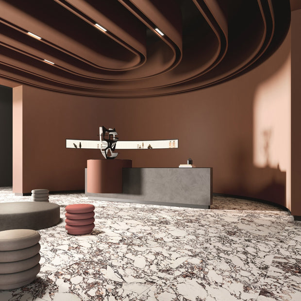 Touche Rubis 60x120cm, red tile at Irwin Tiles