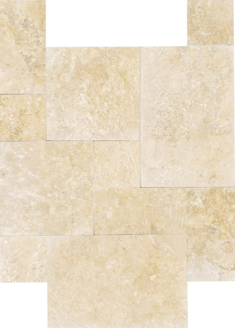 Light Travertine Versailles Pattern, floor tile at Irwin Tiles