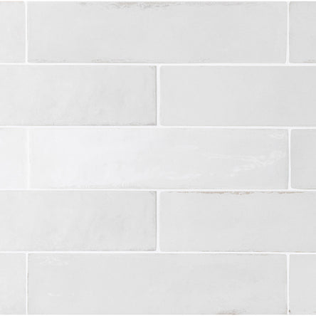 Tribeca Gypsum White 6x25cm, wall tile at Irwin Tiles