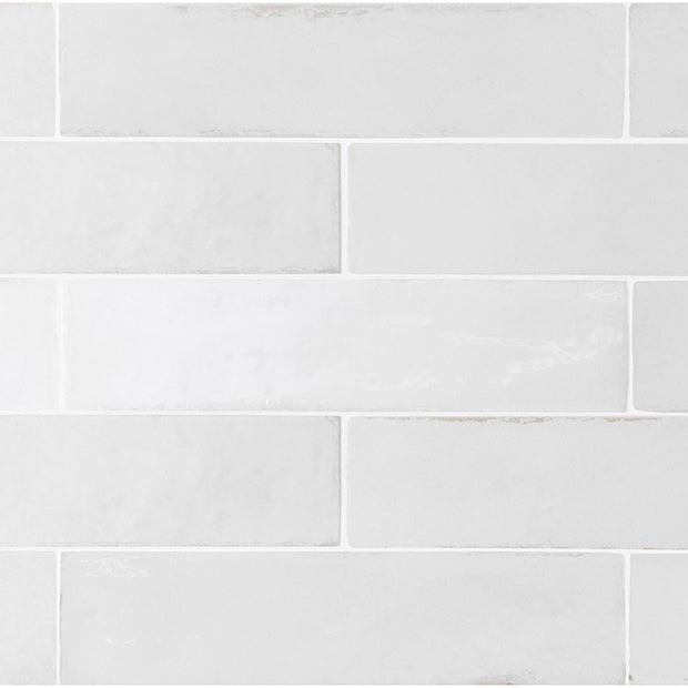 Tribeca Gypsum White 6x25cm, wall tile at Irwin Tiles