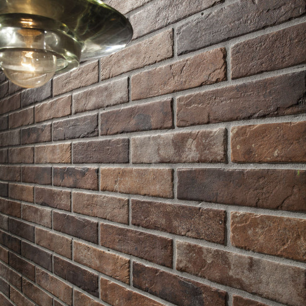 Tribecca Old Red Brick Tile 6x25cm, matt tile at Irwin Tiles